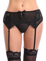 ADORELIFE Womens Sexy Floral Lace Suspender Lingerie Garter Belt Set with StockingsInclude Stockings 0