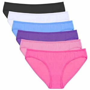 ANZERMIX Womens Breathable Cotton Bikini Panties Pack of 6 0