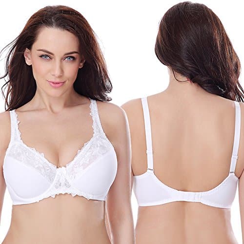 Curve muse plus size unlined bra with lace