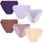 Curve Muse Womens 100 Cotton Bikini Briefs High Waist Underwear Panties 6 Pack 0