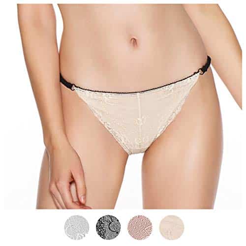 Eves temptation bella floral sheer lace comfortable bikini panties underwear for women 0