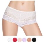 Eves temptation Women Lily Everyday Panties Boyshorts Floral Lace Seamless Slimming Lingerie Underwear Full Coverage 0