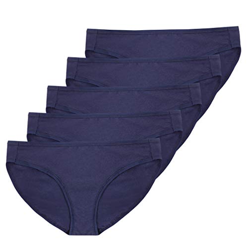 LAETAN Womens Cotton Modal Stretch Bikini Panty 5 Pack 0 0