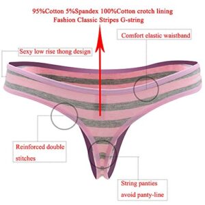 Nightaste Womens Cotton Thongs Panties Multi Pack