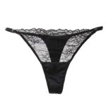 SilRiver Womens Silk Lace G String Thong Panty Sexy T Back Underwear with Soft Satin 0