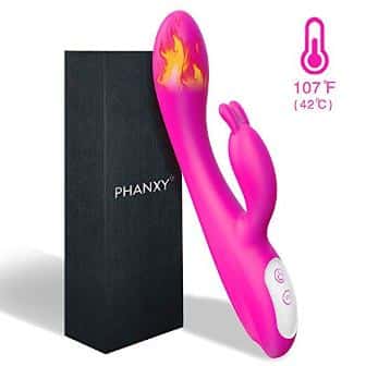 Intelligent warming g spot rabbit vibrator with bunny ears by phanxy