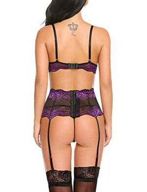 Avidlove Women Lingerie Set with Garter Belts Sexy Bra and Panty Underwire Lingerie Sets 0 1