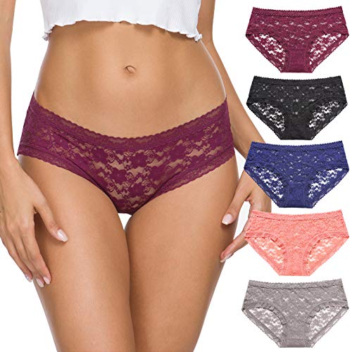Wealurre womens underwear lace sexy panties bikini panty for women seamless hipster pack 0