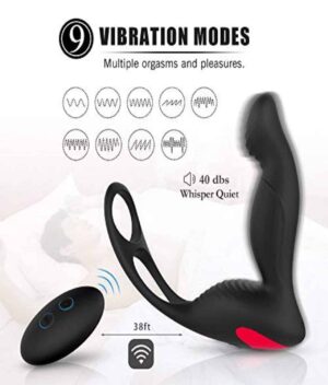 PHANXY Remote Controlled Vibrating Prostate Massager with 9 vibration settings