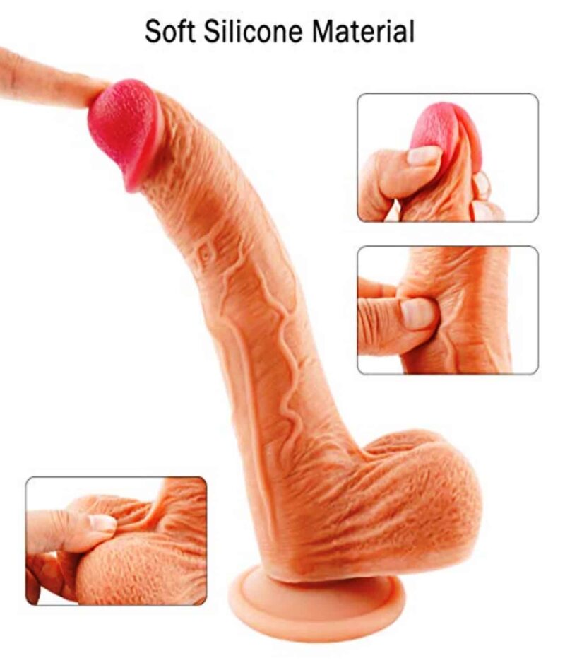 Ultra soft cock thrusting dildo