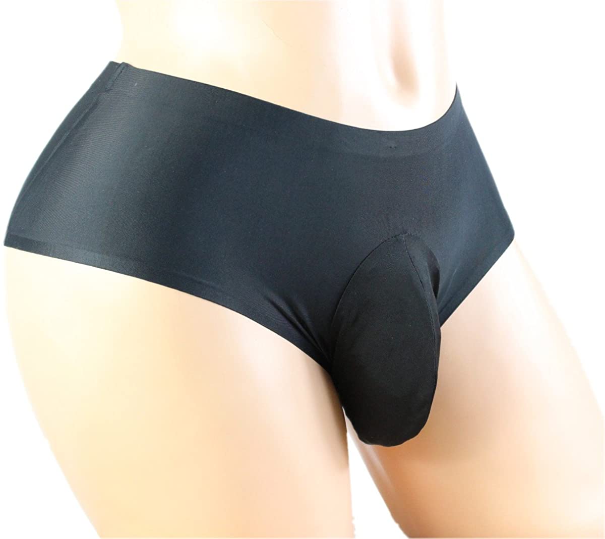 Black hipster brief sissy pouch panties