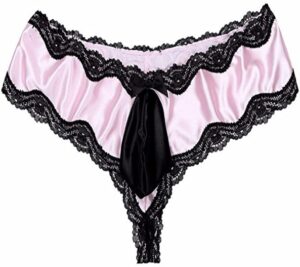 Men's lace bikini hipster sissy pouch panties