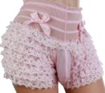 Pink ruffled lace sissy pouch panties for men online