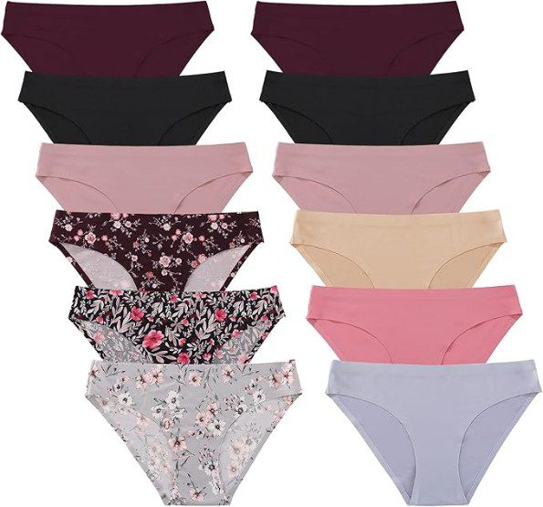 FINETOO Women's Seamless Cheeky Bikini Panties