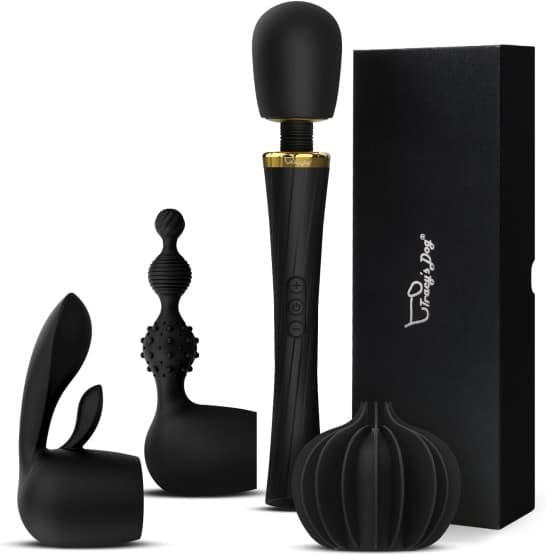 Tracy's Dog Wand Vibrator 3 Attachment Kit for Couples